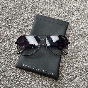Quay Australia Black Aviator Shades